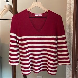 MANGO stripe knit top